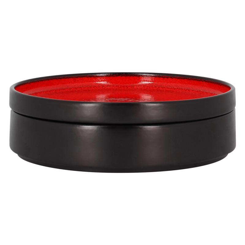 Assiette creuse rond rouge porcelaine vitrifiée Ø 27 cm Fire Rak