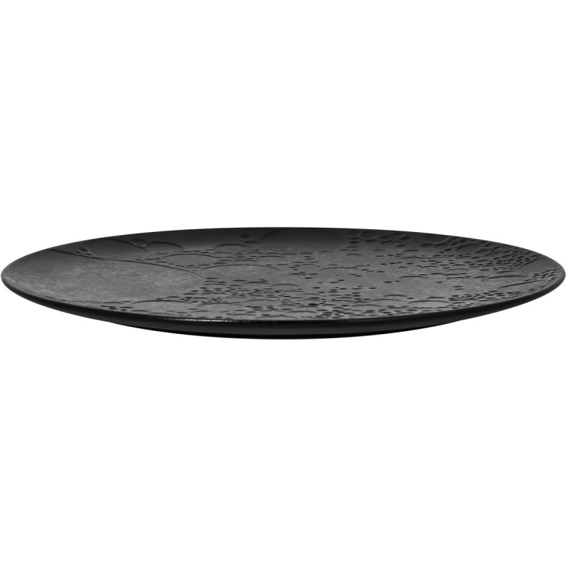Assiette plate rond noir porcelaine vitrifiée Ø 29,9 cm Create Rak