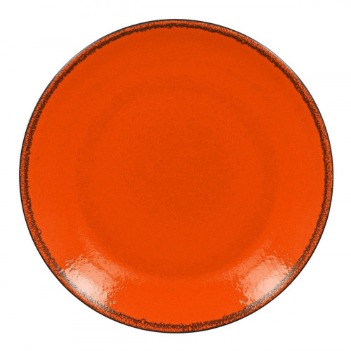 Assiette plate rond orange porcelaine vitrifiée Ø 17,9 cm Fire Rak