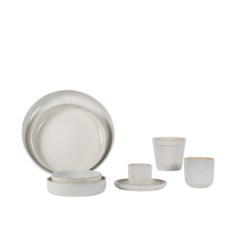Assiette plate rond Beige rosé grès émaillé Ø 27 cm Pearl Pro.mundi