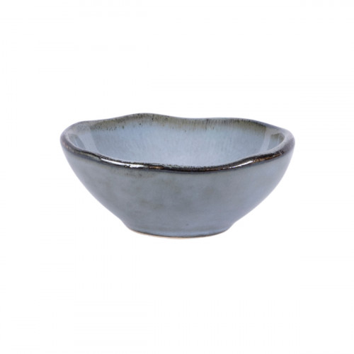 Coupelle organique rond bleu grès émaillé Ø 8,3 cm Sky Pro.mundi
