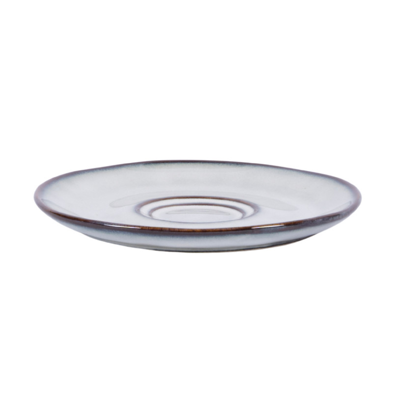 Sous tasse rond gris grès émaillé Ø 14 cm Sky Pro.mundi