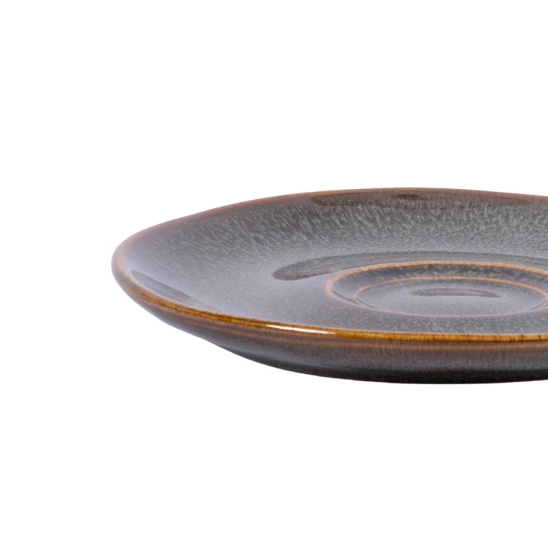Sous tasse rond vert grès émaillé Ø 14 cm Sky Pro.mundi