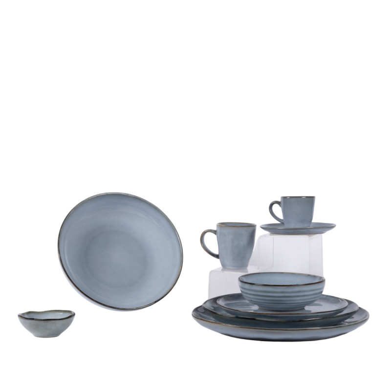 Tasse à thé bleu grès émaillé 18 cl Ø 7,5 cm Sky Pro.mundi