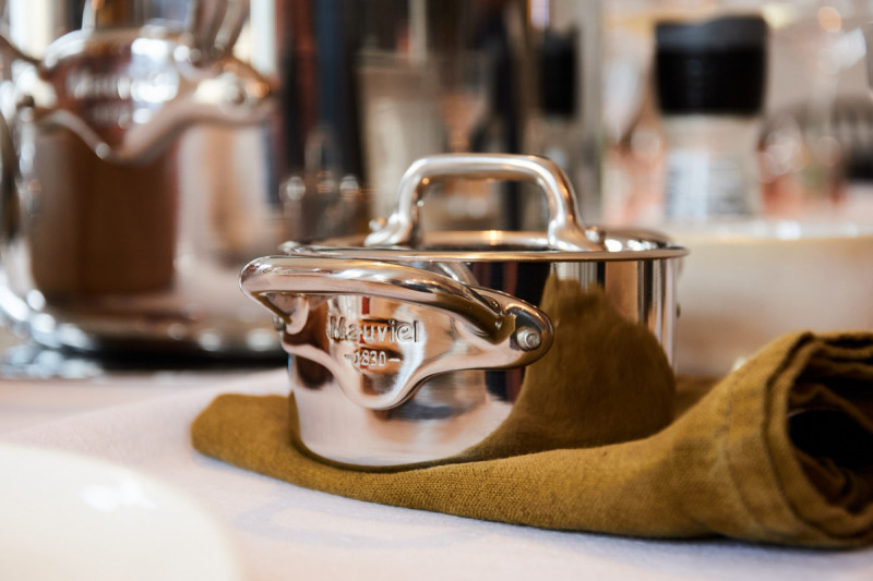 Cocotte avec couvercle cuivre inox Sans revêtement Avec couvercle Ø 9 cm 4,5 cm 0,3 L M'minis Mauviel