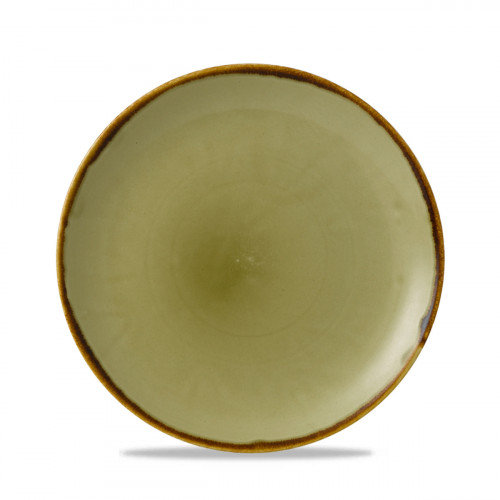 Assiette coupe plate rond vert porcelaine vitrifiée Ø 28,8 cm Harvest Dudson