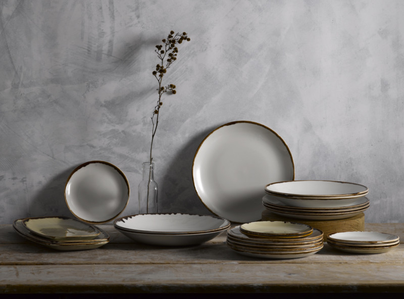 Assiette coupe plate rond Natural porcelaine vitrifiée Ø 28,8 cm Harvest Dudson