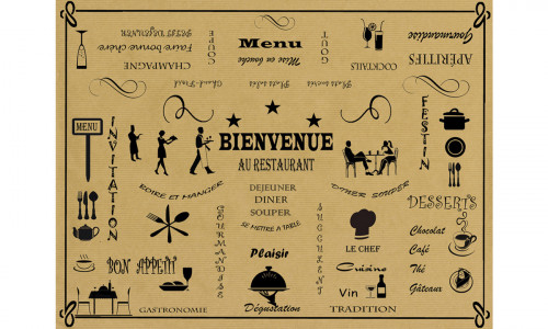 Set de table beige papier 30x40 cm (500 pièces)