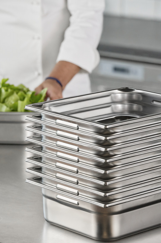 Bac GN 1/3 inox 18/10 P4 cm 1,5 L Pujadas