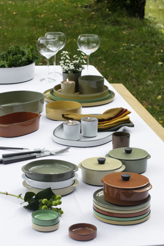 Coupelle rond vert porcelaine culinaire Ø 7 cm Caractère Revol