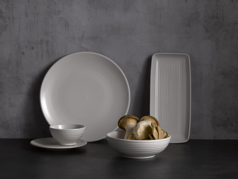 Assiette plate rond blanc porcelaine Ø 16,2 cm Evo Pearl Dudson
