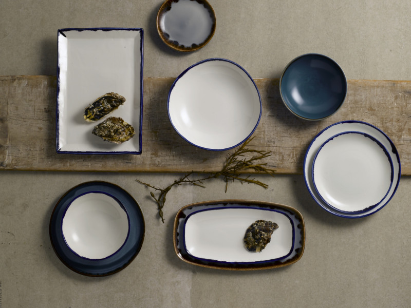 Assiette coupe plate rond Ink porcelaine vitrifiée Ø 28,8 cm Harvest Dudson