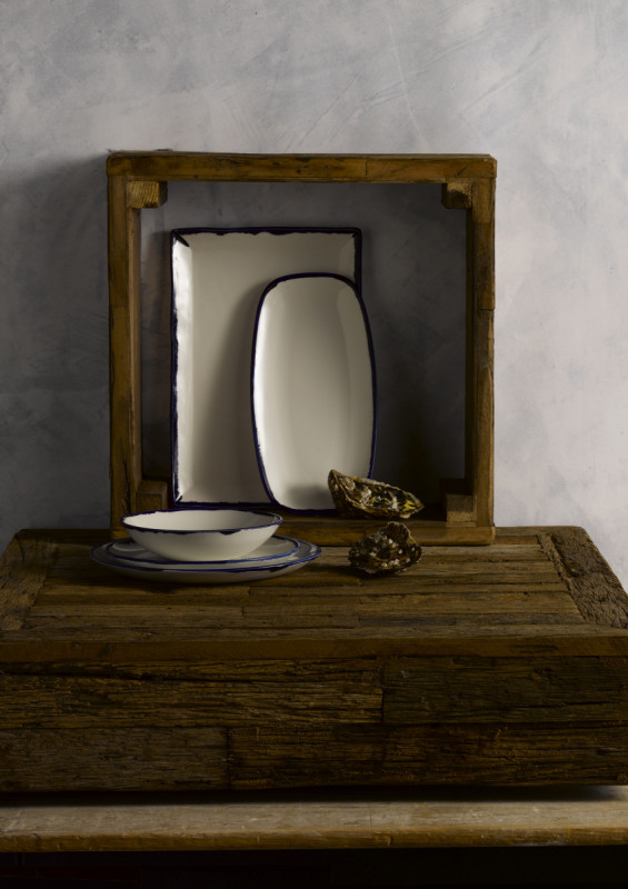 Assiette creuse rond Ink porcelaine vitrifiée Ø 25,6 cm Harvest Dudson