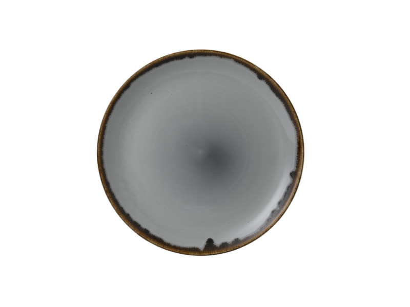 Assiette coupe plate rond gris porcelaine vitrifiée Ø 28,8 cm Harvest Dudson