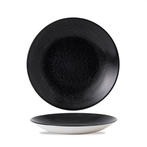 Assiette creuse rond noir porcelaine vitrifiée Ø 27,8 cm Evo Origins Dudson