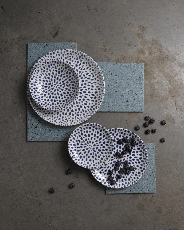 Assiette coupe plate rond terracotta porcelaine vitrifiée Ø 28,8 cm Terrazzo Dudson