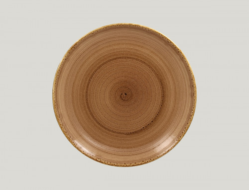 Assiette coupe plate rond marron porcelaine vitrifiée Ø 26,7 cm Twirl Rak