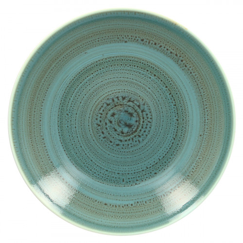 Assiette coupe creuse rond bleu porcelaine vitrifiée Ø 25,9 cm Twirl Rak