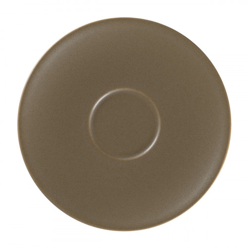 Sous tasse à thé marron porcelaine vitrifiée Ø 17 cm Genesis Rak