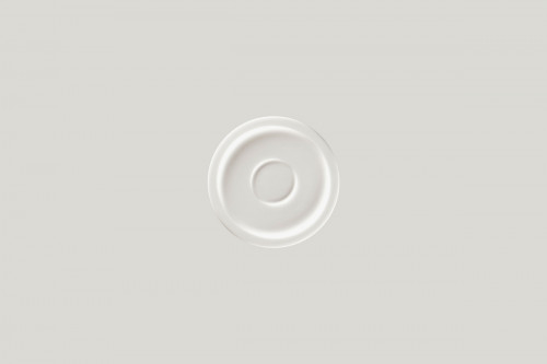 Sous tasse à espresso rond blanc porcelaine vitrifiée Ø 13 cm Rakstone Ease Rak