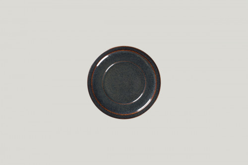 Assiette plate rond noir porcelaine vitrifiée Ø 16,1 cm Rakstone Ease Rak