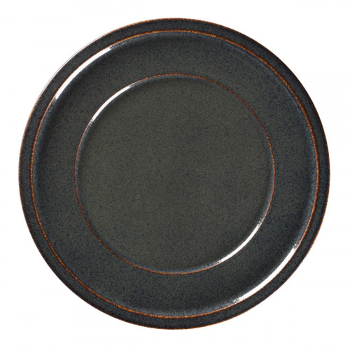 Assiette plate rond noir porcelaine vitrifiée Ø 23,7 cm Rakstone Ease Rak