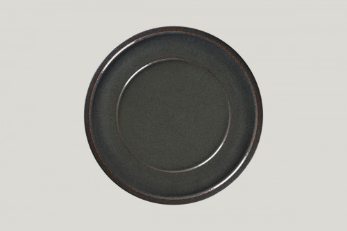Assiette plate rond noir porcelaine vitrifiée Ø 27,6 cm Rakstone Ease Rak