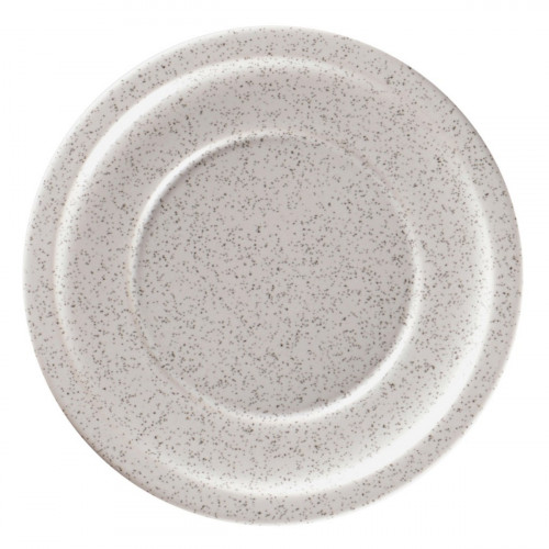 Assiette plate rond gris porcelaine vitrifiée Ø 27,6 cm Rakstone Ease Rak