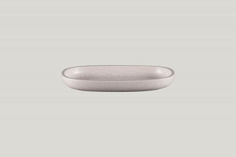 Plat ovale gris porcelaine vitrifiée 23 cm Rakstone Ease Rak