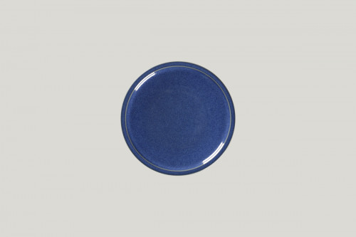 Assiette coupe plate rond bleu porcelaine vitrifiée Ø 16,2 cm Rakstone Ease Rak