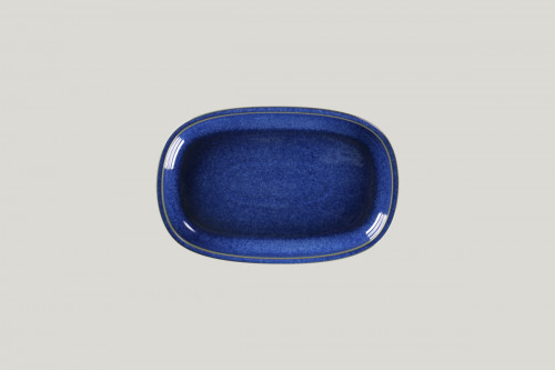 Plat ovale bleu porcelaine vitrifiée 23 cm Rakstone Ease Rak