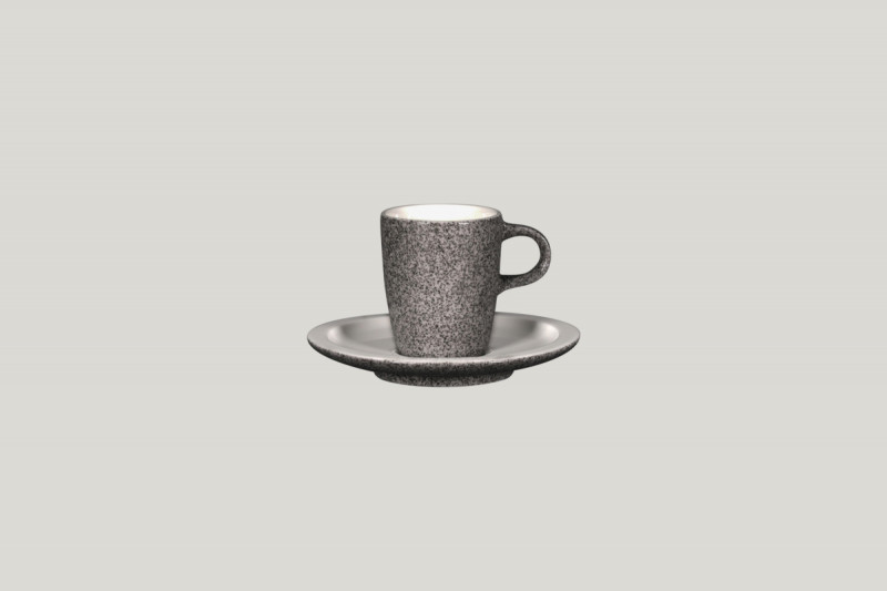 Tasse à expresso rond gris porcelaine vitrifiée 9 cl Ø 5,8 cm Rakstone Ease Rak