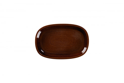 Plat ovale cuivre porcelaine vitrifiée 23 cm Rakstone Ease Rak