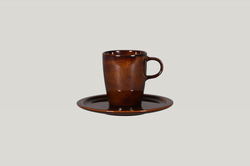 Sous tasse rond cuivre porcelaine vitrifiée Ø 16,3 cm Rakstone Ease Rak