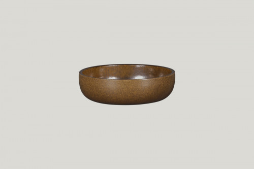 Assiette coupe creuse rond bronze porcelaine vitrifiée Ø 16 cm Rakstone Ease Rak
