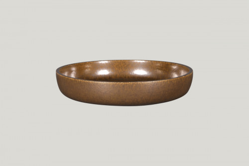 Assiette coupe creuse rond bronze porcelaine vitrifiée Ø 23,7 cm Rakstone Ease Rak