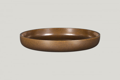Assiette coupe creuse rond bronze porcelaine vitrifiée Ø 29,7 cm Rakstone Ease Rak