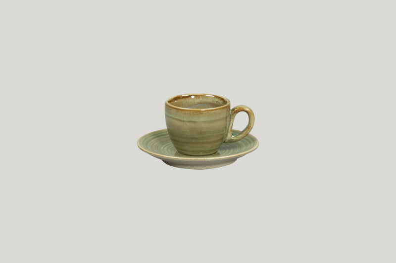 Sous tasse à espresso rond Emerald porcelaine vitrifiée Ø 12,5 cm Rakstone Spot Rak