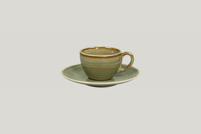 Sous tasse à café rond Emerald porcelaine vitrifiée Ø 15 cm Rakstone Spot Rak