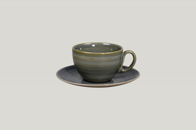 Sous tasse à thé déjeuner rond Jade porcelaine vitrifiée Ø 17 cm Rakstone Spot Rak