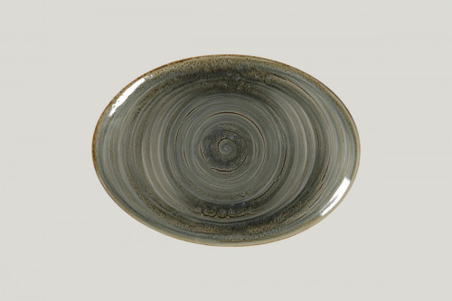 Plat ovale Peridot porcelaine vitrifiée 32 cm Rakstone Spot Rak
