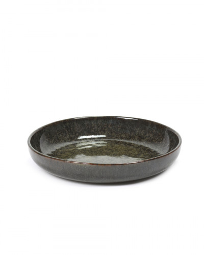Assiette creuse rond gris grès émaillé Ø 23 cm Surface Serax