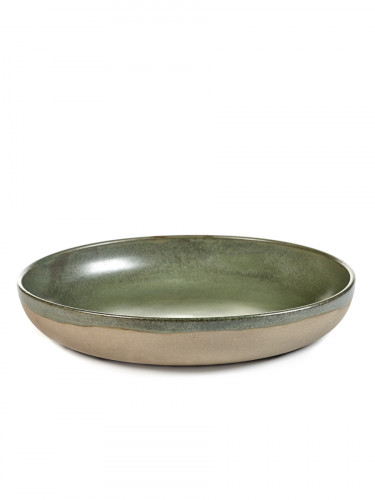 Plat rond vert grès émaillé Ø 32 cm Surface Serax