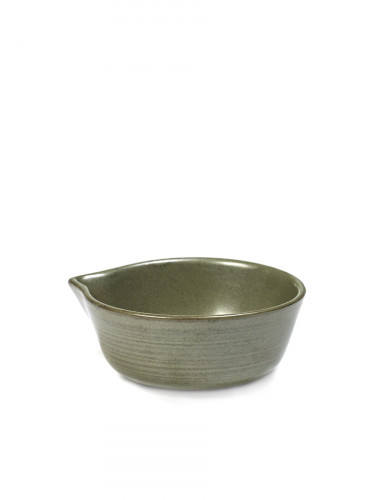 Pot à sauce rond vert grès émaillé Ø 11 cm Surface Serax