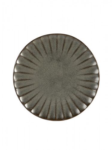 Assiette plate rond vert grès émaillé Ø 15 cm Inku Serax