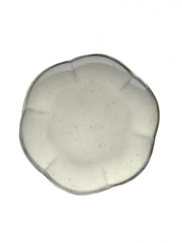 Assiette plate rond blanc grès émaillé Ø 13,9 cm Inku Serax