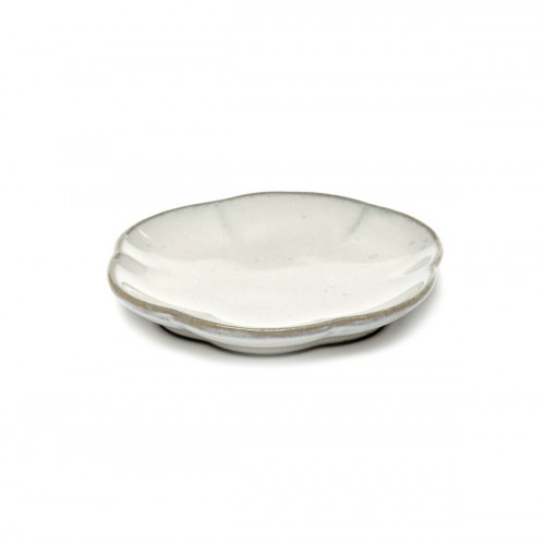Assiette plate rond blanc grès émaillé Ø 8,9 cm Inku Serax