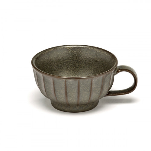 Tasse à cappuccino vert grès émaillé 20 cl Ø 10 cm Inku Serax