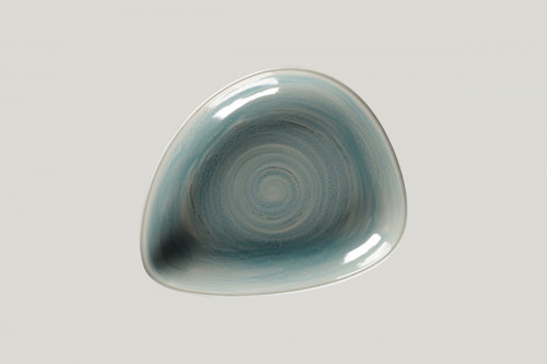 Assiette coupe creuse triangulaire Saphire porcelaine vitrifiée 23,8x19,6 cm Rakstone Spot Rak