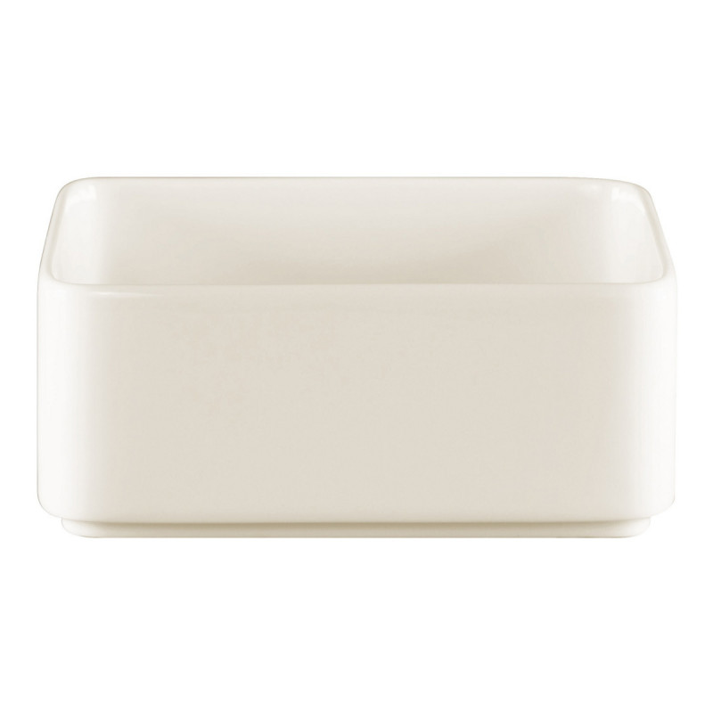 Assiette creuse carré blanc porcelaine 16x16 cm Fractal Rak